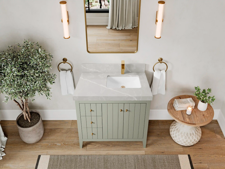 Atlanta 36 in. W x 22 in. D Right Offset Sink Bathroom Vanity - photo 49