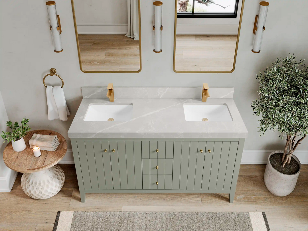 Atlanta 60 in. W x 22 in. D Double Sink Bathroom Vanity