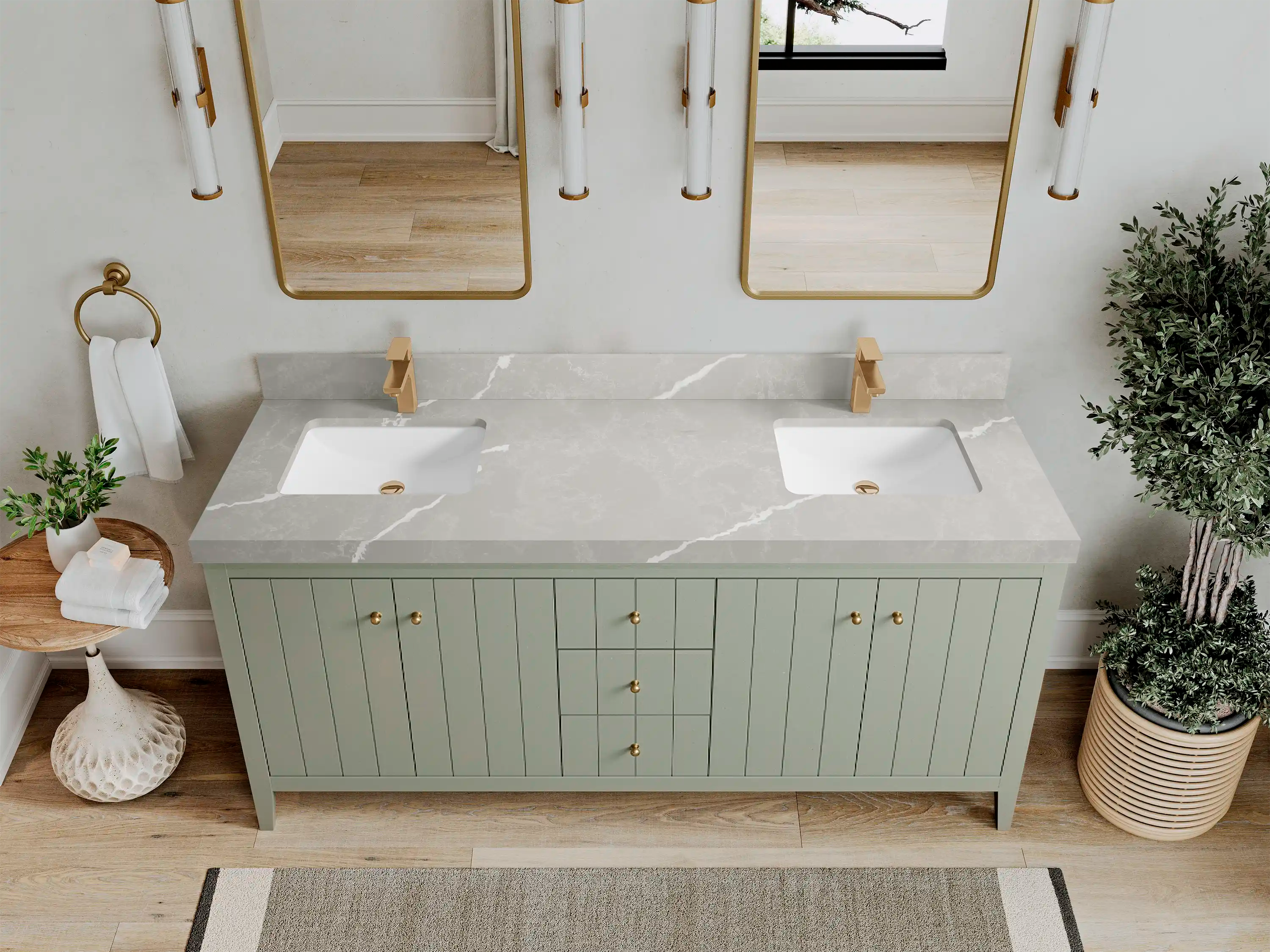 Atlanta 72 in. W x 22 in. D Double Sink Bathroom Vanity