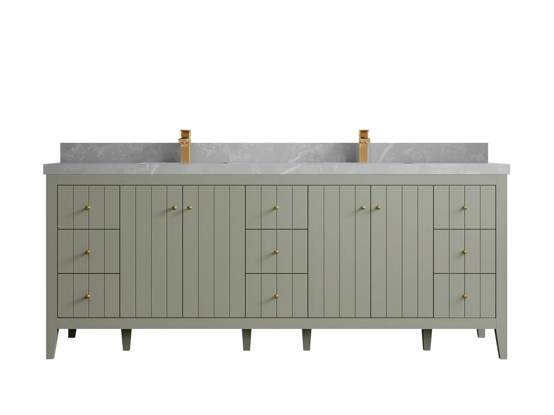 Atlanta 84 in. W x 22 in. D Double Sink Bathroom Vanity