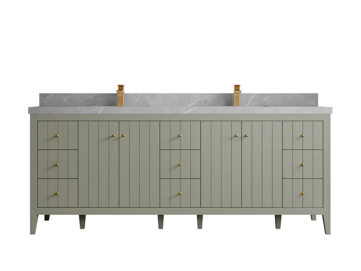 Atlanta 84 in. W x 22 in. D Double Sink Bathroom Vanity - photo 34