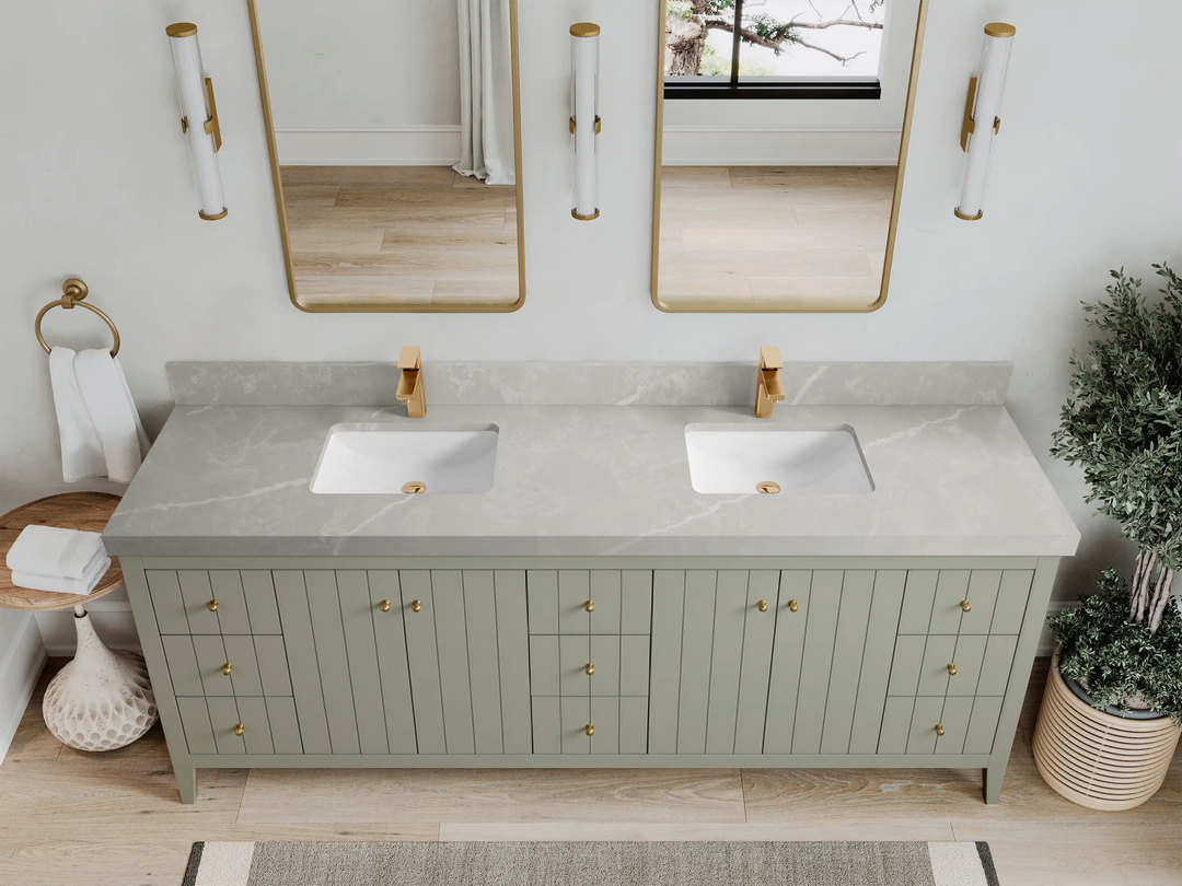 Atlanta 84 in. W x 22 in. D Double Sink Bathroom Vanity