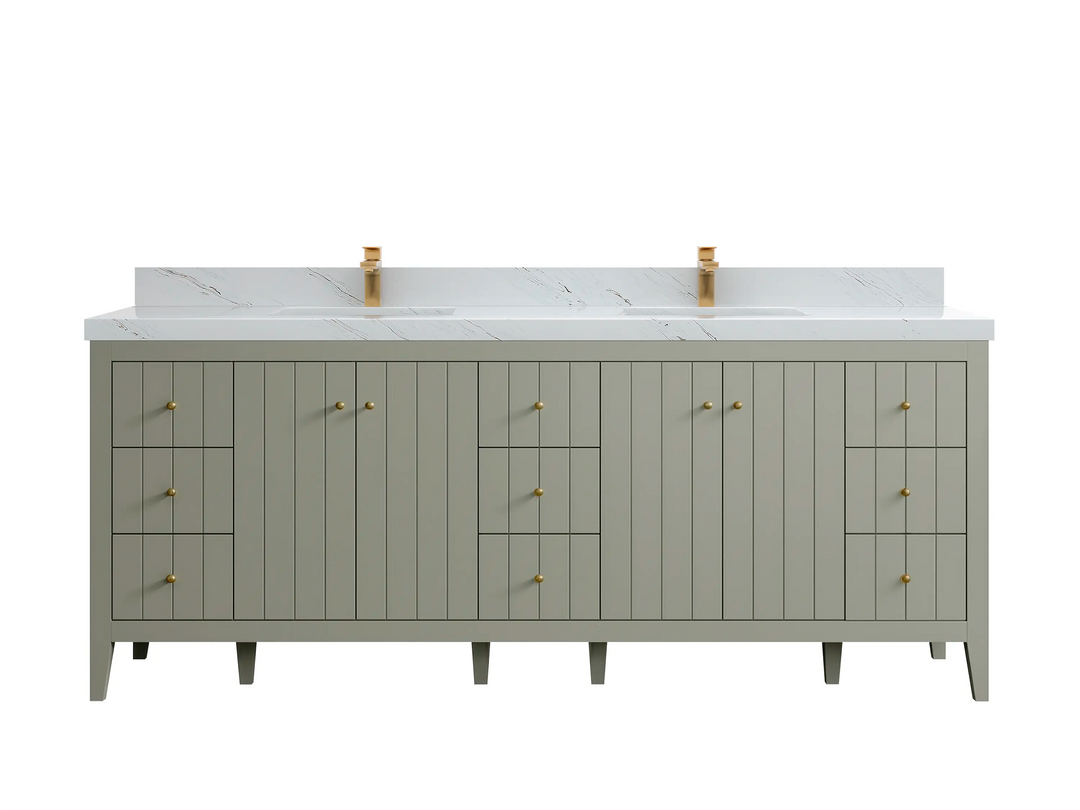 Atlanta 84 in. W x 22 in. D Double Sink Bathroom Vanity