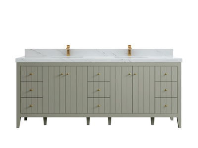 Atlanta 84 in. W x 22 in. D Double Sink Bathroom Vanity
