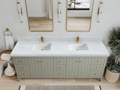 Atlanta 84 in. W x 22 in. D Double Sink Bathroom Vanity - photo 32