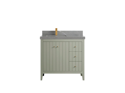 Atlanta 36 in. W x 22 in. D Left Offset Sink Bathroom Vanity