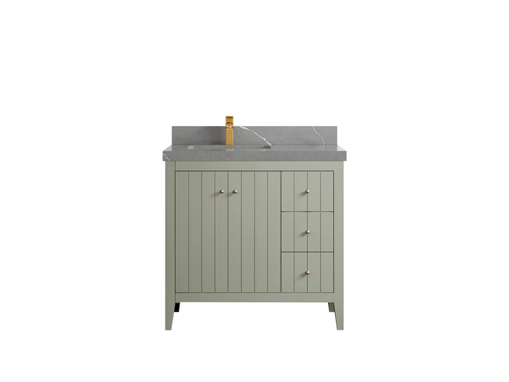 Atlanta 36 in. W x 22 in. D Left Offset Sink Bathroom Vanity - photo 39