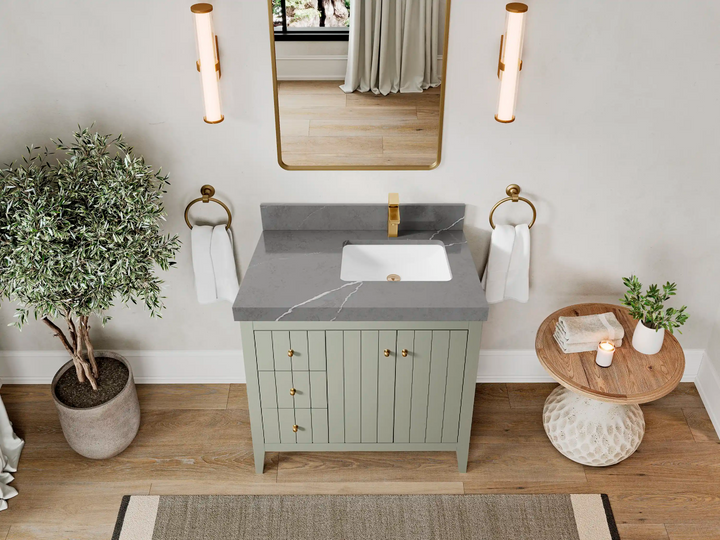 Atlanta 36 in. W x 22 in. D Right Offset Sink Bathroom Vanity - photo 13