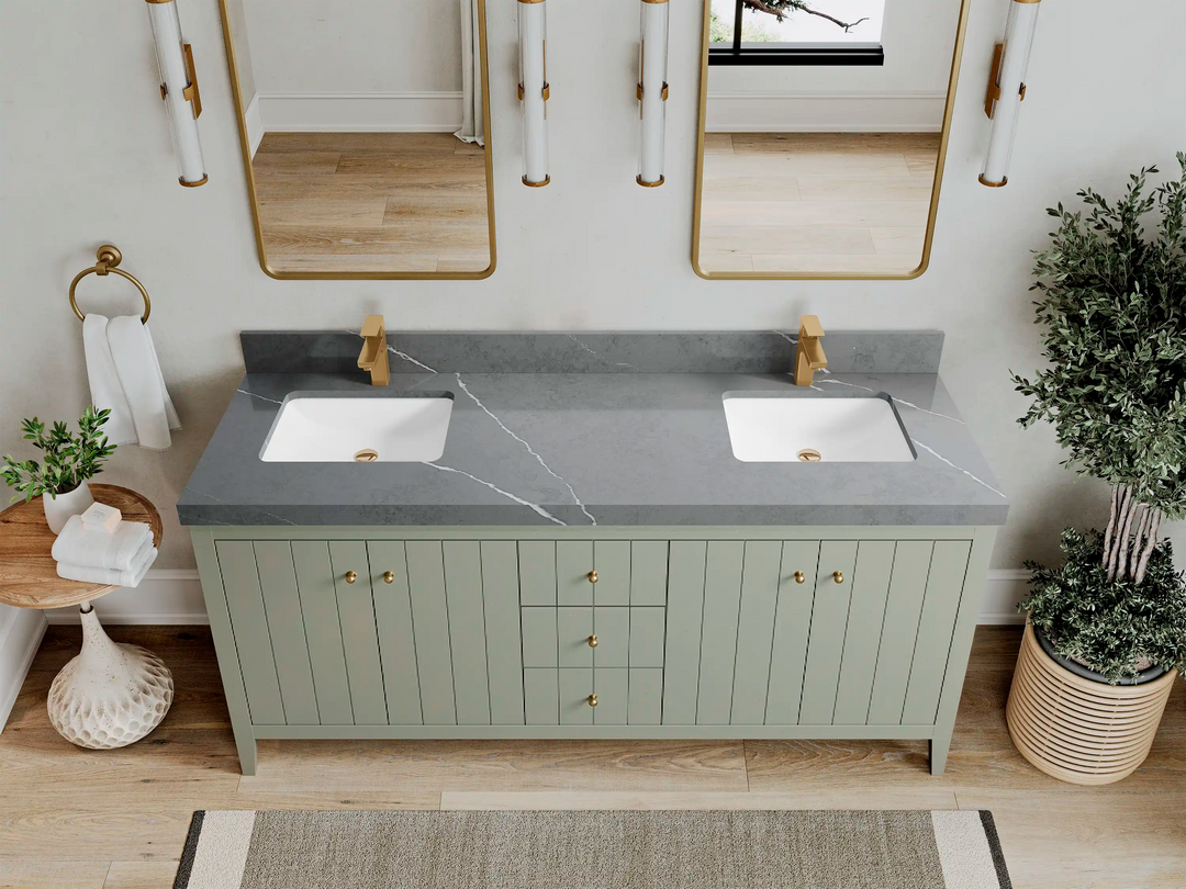 Atlanta 72 in. W x 22 in. D Double Sink Bathroom Vanity