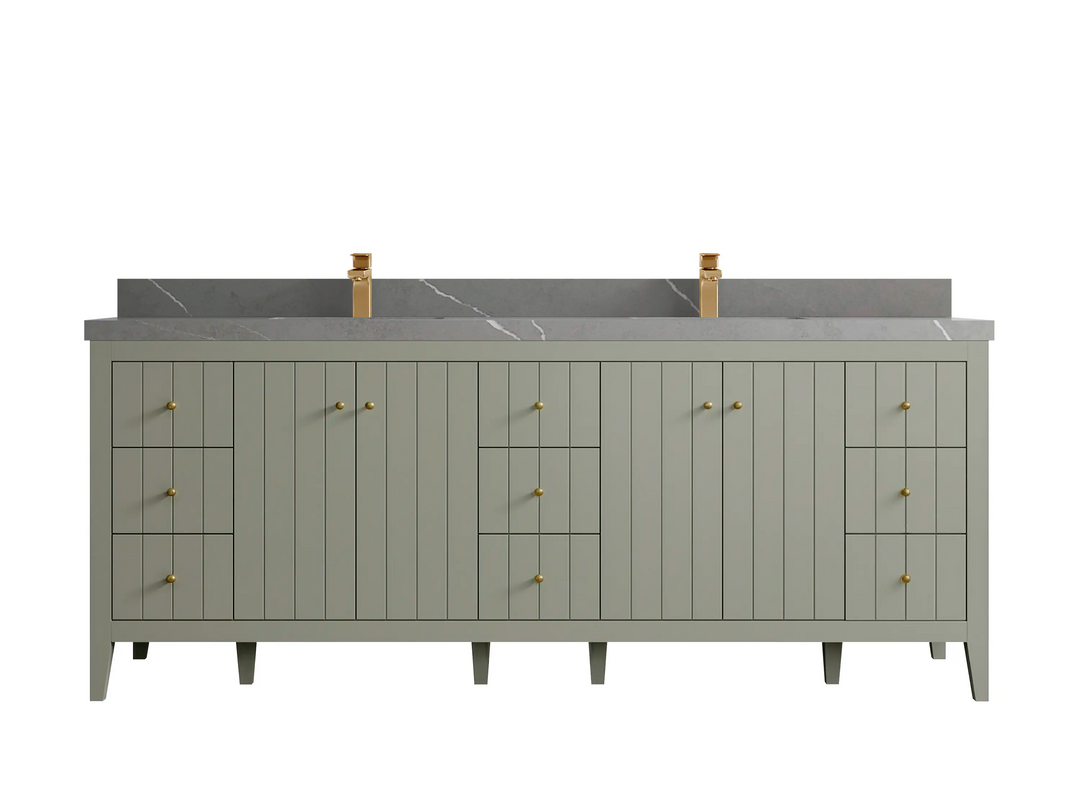 Atlanta 84 in. W x 22 in. D Double Sink Bathroom Vanity