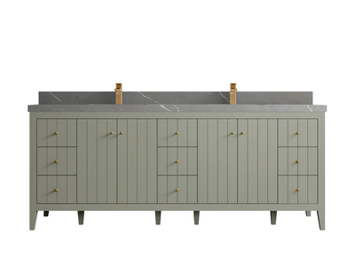 Atlanta 84 in. W x 22 in. D Double Sink Bathroom Vanity
