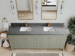 Atlanta 84 in. W x 22 in. D Double Sink Bathroom Vanity - photo 34