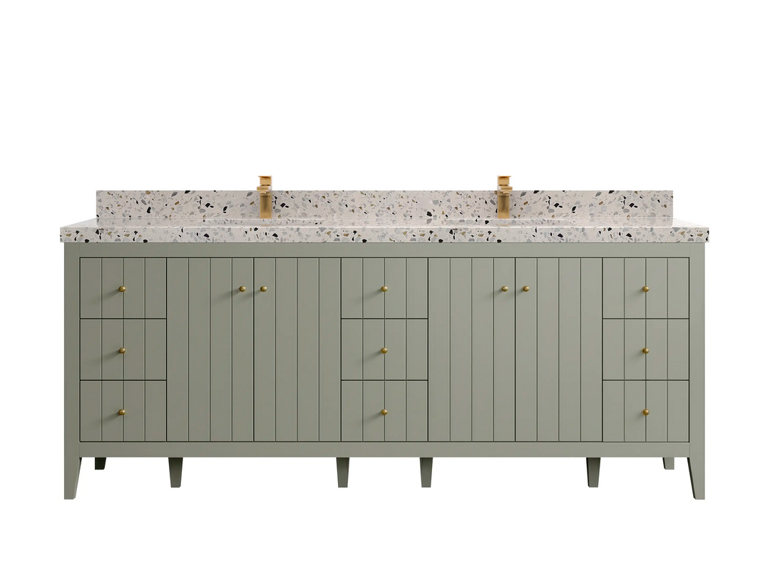 Atlanta 84 in. W x 22 in. D Double Sink Bathroom Vanity