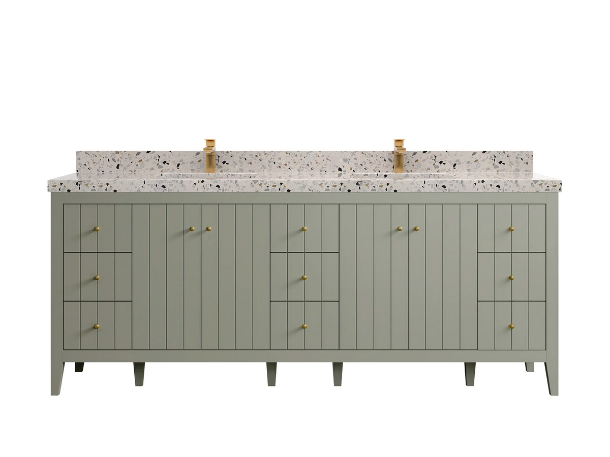 Atlanta 84 in. W x 22 in. D Double Sink Bathroom Vanity