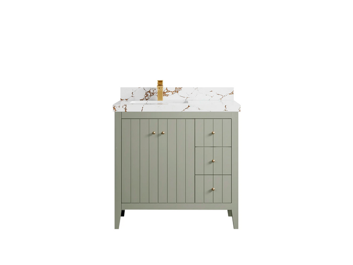 Atlanta 36 in. W x 22 in. D Left Offset Sink Bathroom Vanity - photo 41