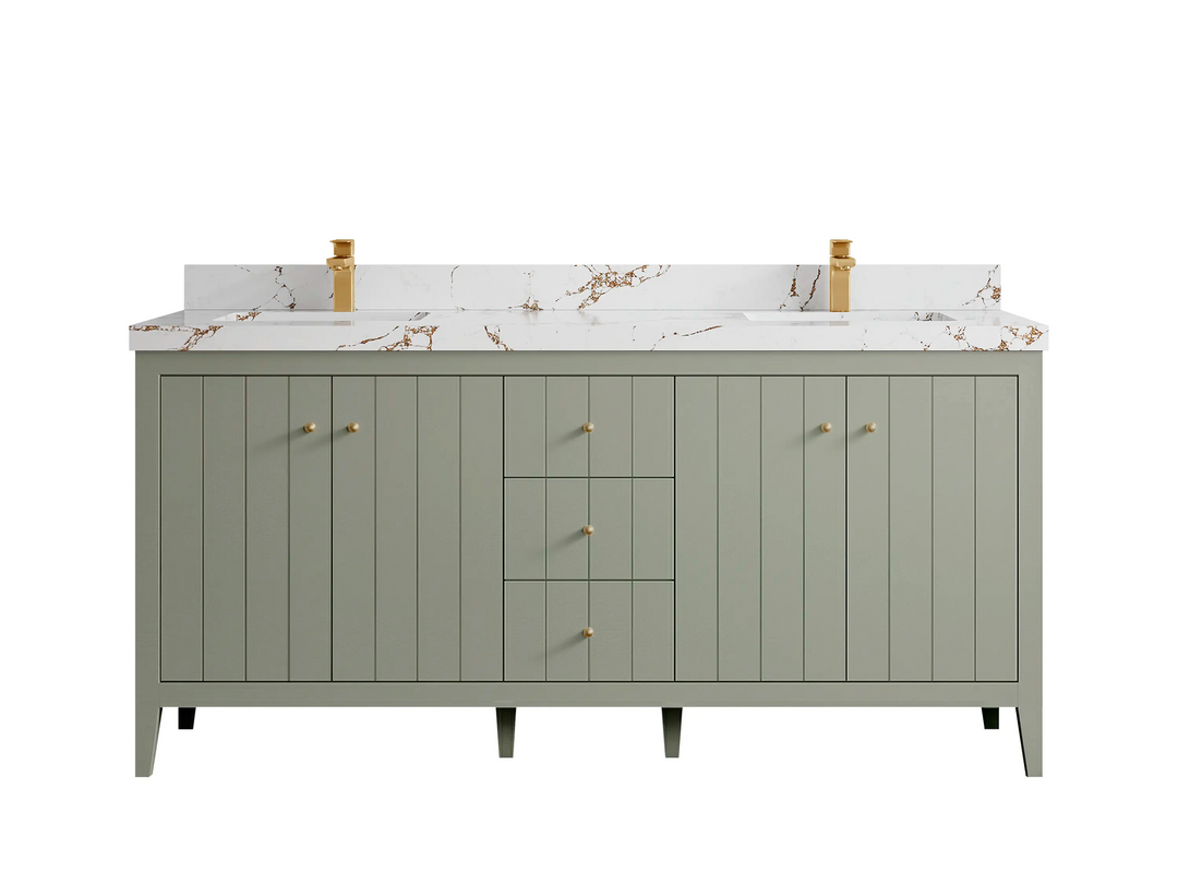 Atlanta 72 in. W x 22 in. D Double Sink Bathroom Vanity