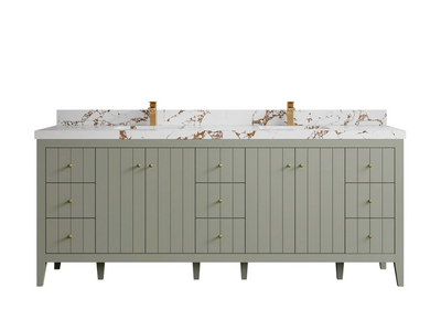 Atlanta 84 in. W x 22 in. D Double Sink Bathroom Vanity