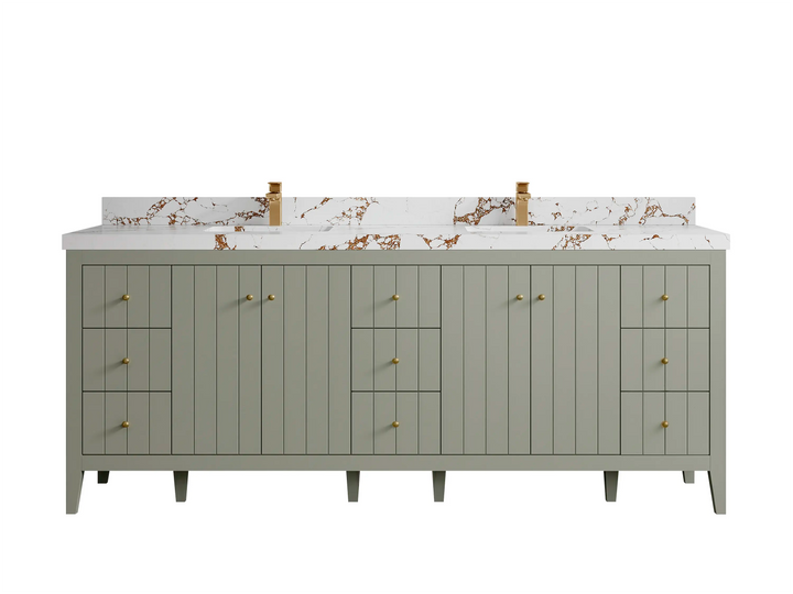 Atlanta 84 in. W x 22 in. D Double Sink Bathroom Vanity - photo 48