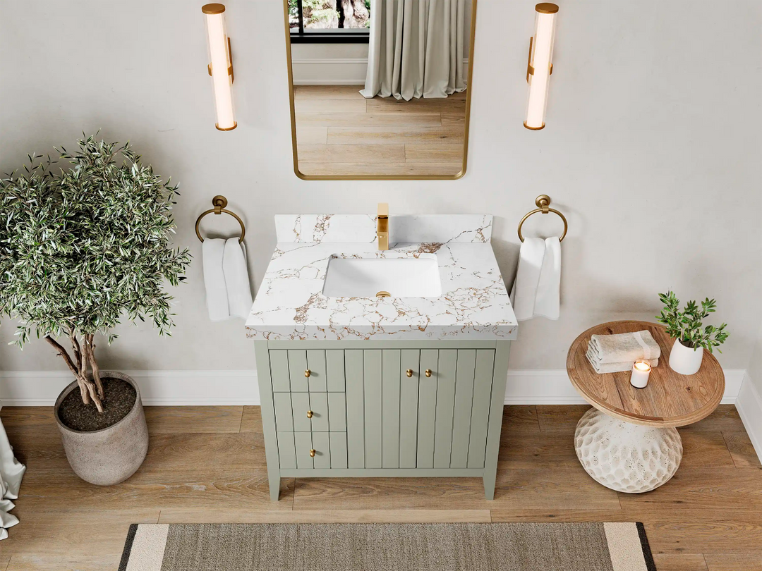 Atlanta 36 W x 22 D Center Sink Vanity for Elegant Bathrooms