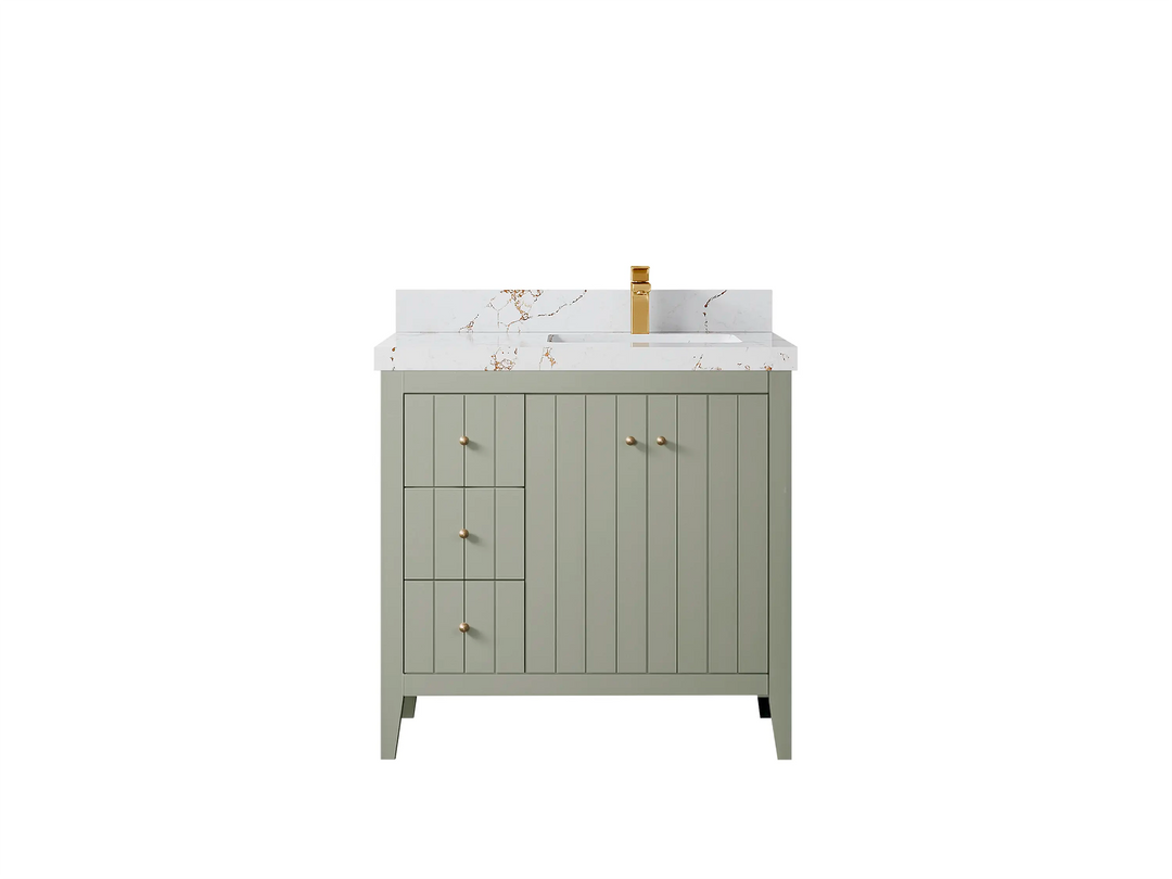 Atlanta 36 in. W x 22 in. D Right Offset Sink Bathroom Vanity