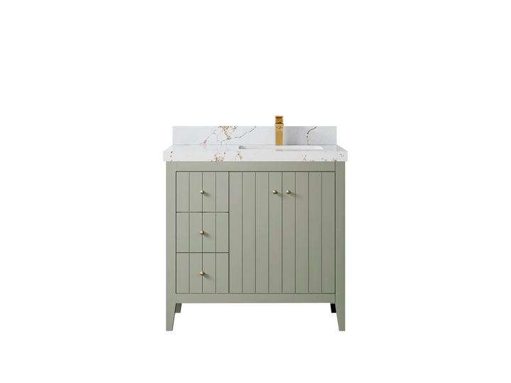 Atlanta 36 in. W x 22 in. D Right Offset Sink Bathroom Vanity - photo 18