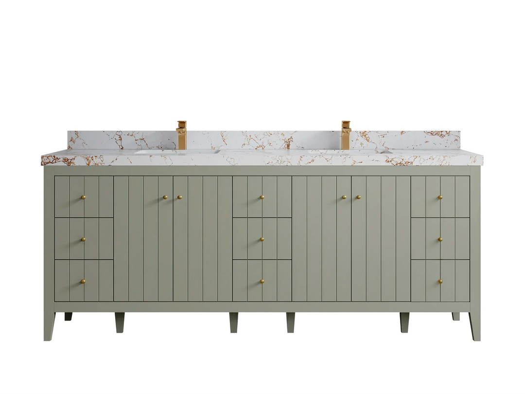 Atlanta 84 in. W x 22 in. D Double Sink Bathroom Vanity