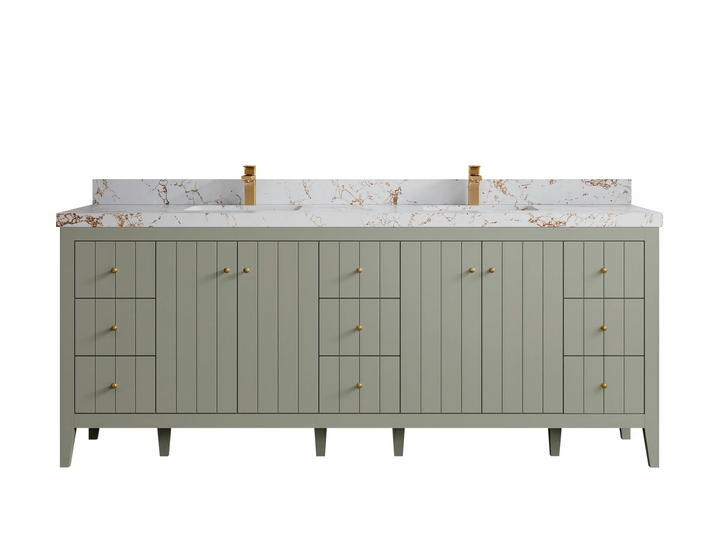 Atlanta 84 in. W x 22 in. D Double Sink Bathroom Vanity - photo 40