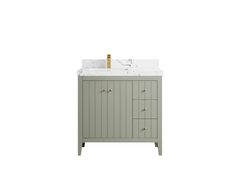 Atlanta 36 in. W x 22 in. D Left Offset Sink Bathroom Vanity - photo 42