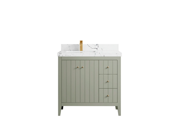 Atlanta 36 in. W x 22 in. D Left Offset Sink Bathroom Vanity - photo 45