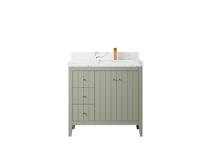 Atlanta 36 in. W x 22 in. D Right Offset Sink Bathroom Vanity - photo 20
