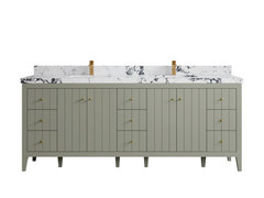 Atlanta 84 in. W x 22 in. D Double Sink Bathroom Vanity - photo 41