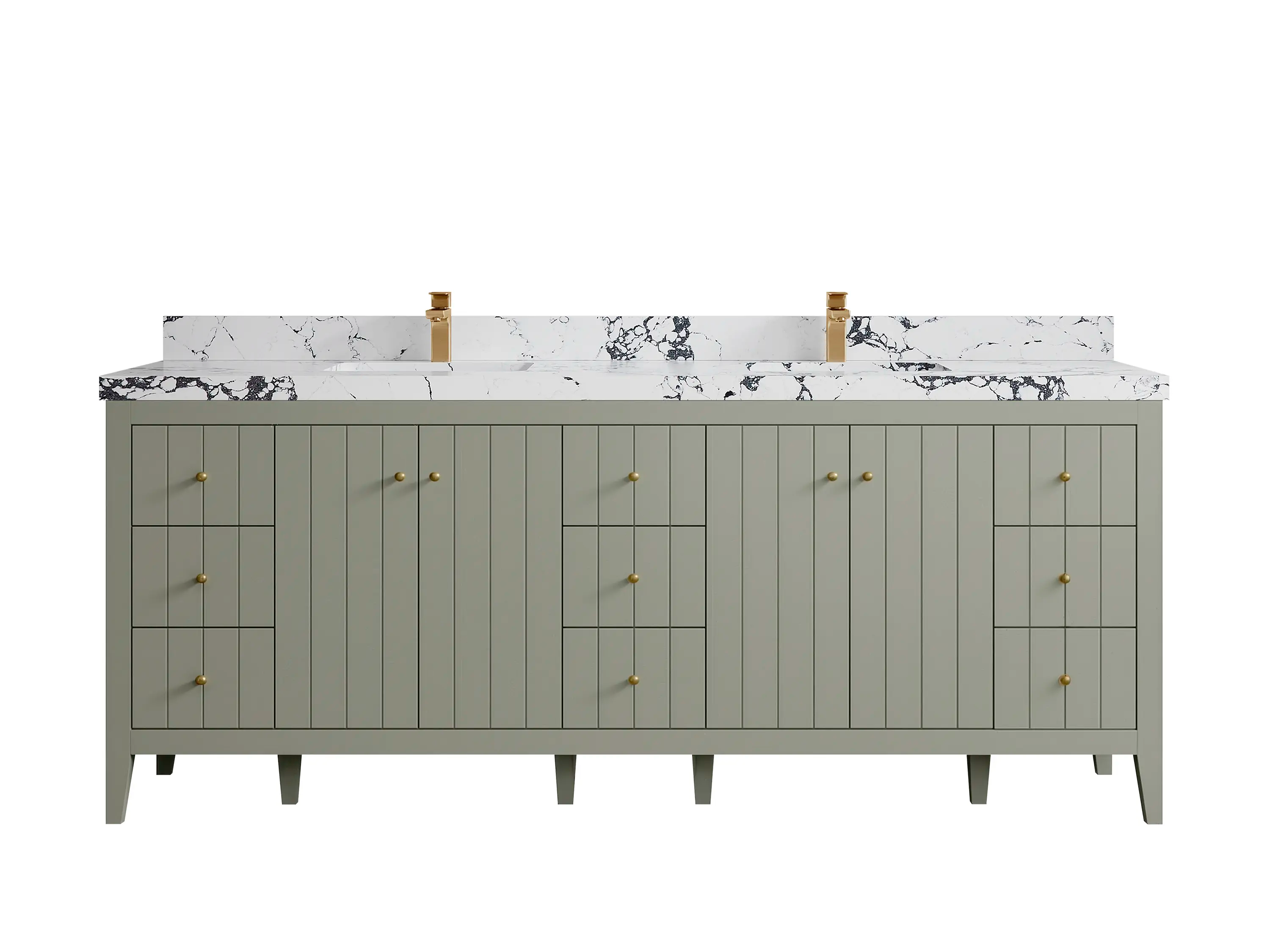 Atlanta 84 in. W x 22 in. D Double Sink Bathroom Vanity