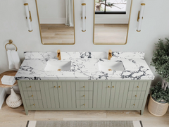 Atlanta 84 in. W x 22 in. D Double Sink Bathroom Vanity - photo 40