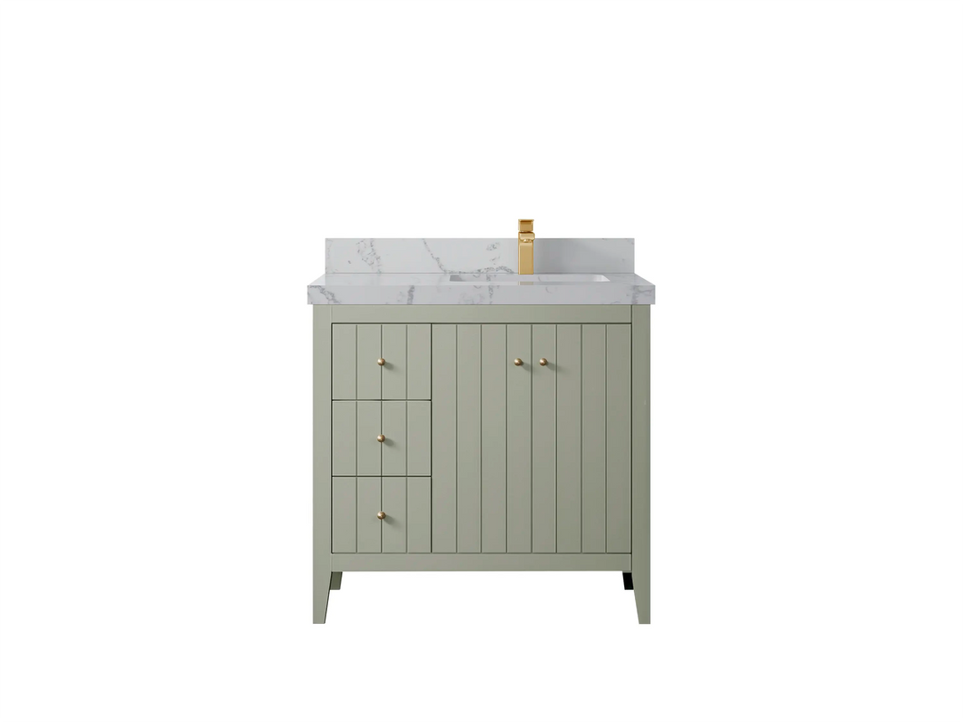 Atlanta 36 in. W x 22 in. D Right Offset Sink Bathroom Vanity