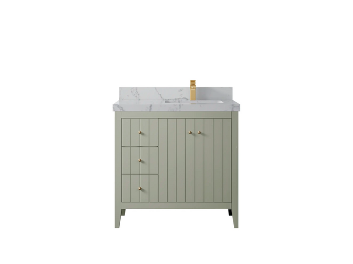 Atlanta 36 in. W x 22 in. D Right Offset Sink Bathroom Vanity - photo 22