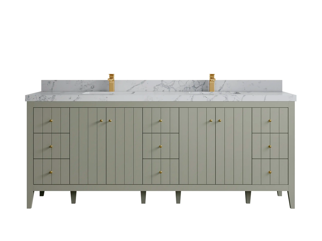 Atlanta 84 in. W x 22 in. D Double Sink Bathroom Vanity