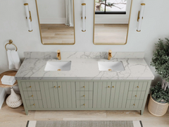 Atlanta 84 in. W x 22 in. D Double Sink Bathroom Vanity - photo 42