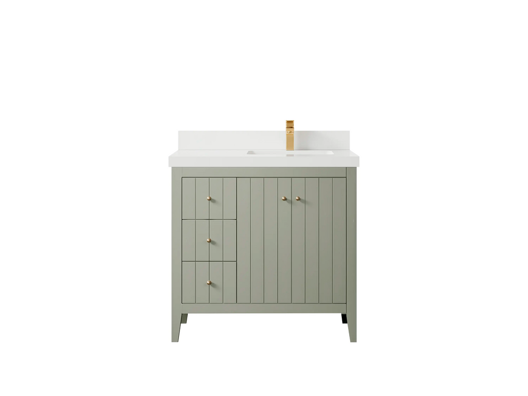 Atlanta 36 in. W x 22 in. D Right Offset Sink Bathroom Vanity