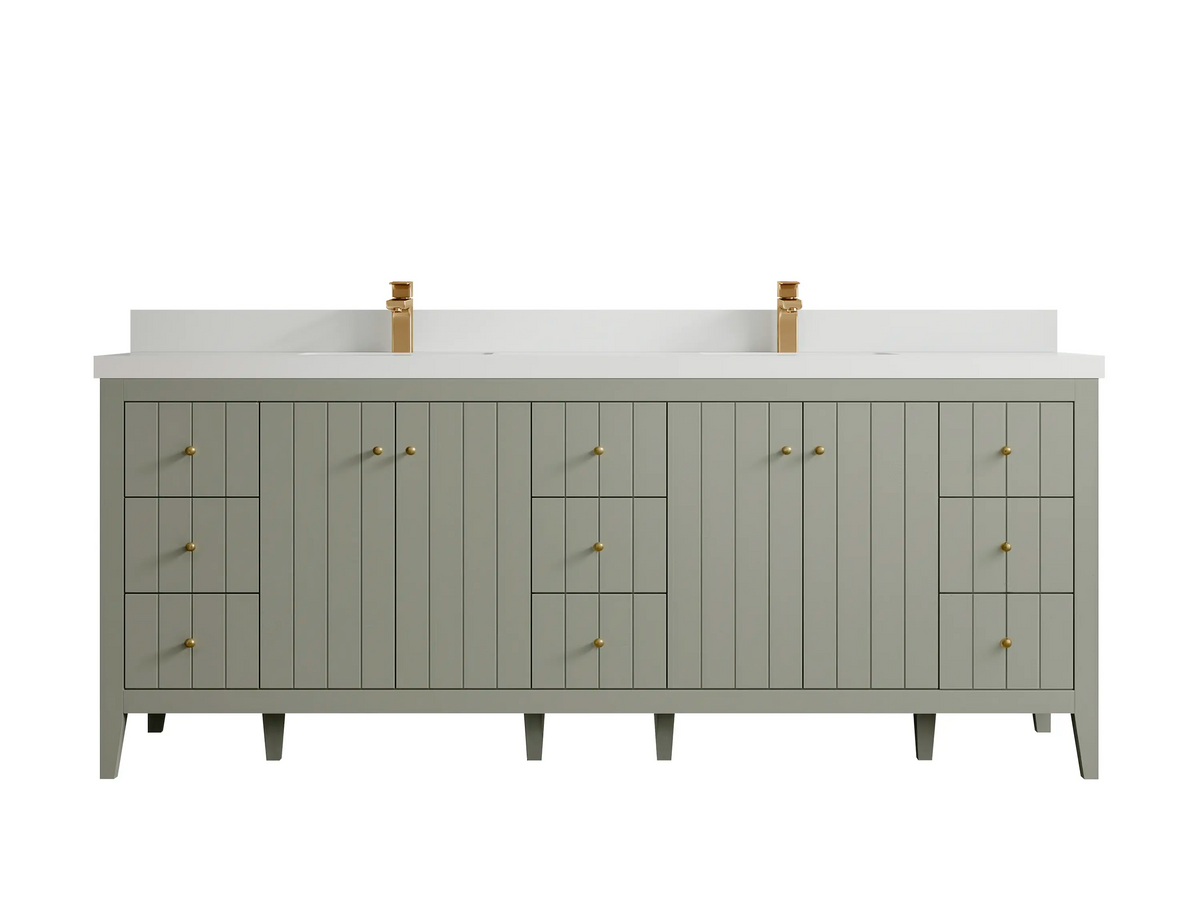 Atlanta 84 in. W x 22 in. D Double Sink Bathroom Vanity