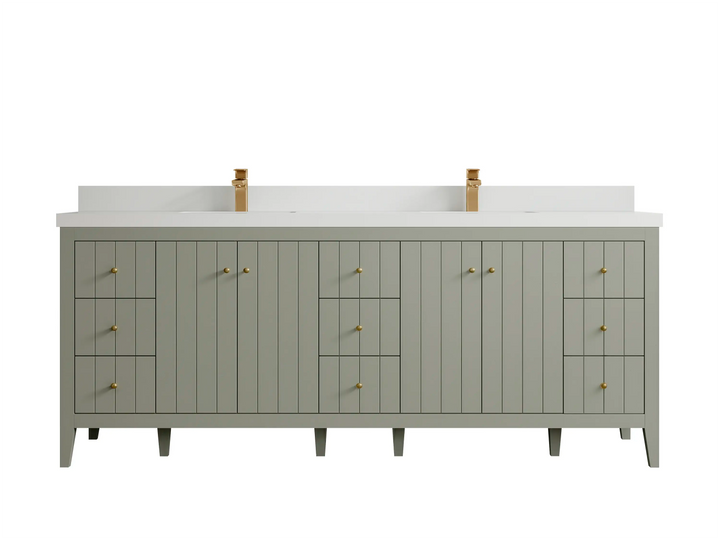 Atlanta 84 in. W x 22 in. D Double Sink Bathroom Vanity - photo 50