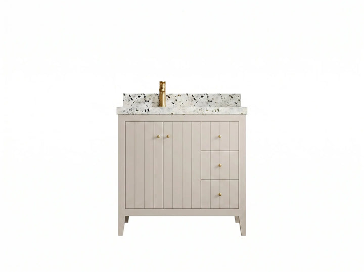 Atlanta 36 in. W x 22 in. D Left Offset Sink Bathroom Vanity - photo 1