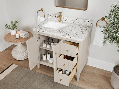 Atlanta 36 in. W x 22 in. D Left Offset Sink Bathroom Vanity