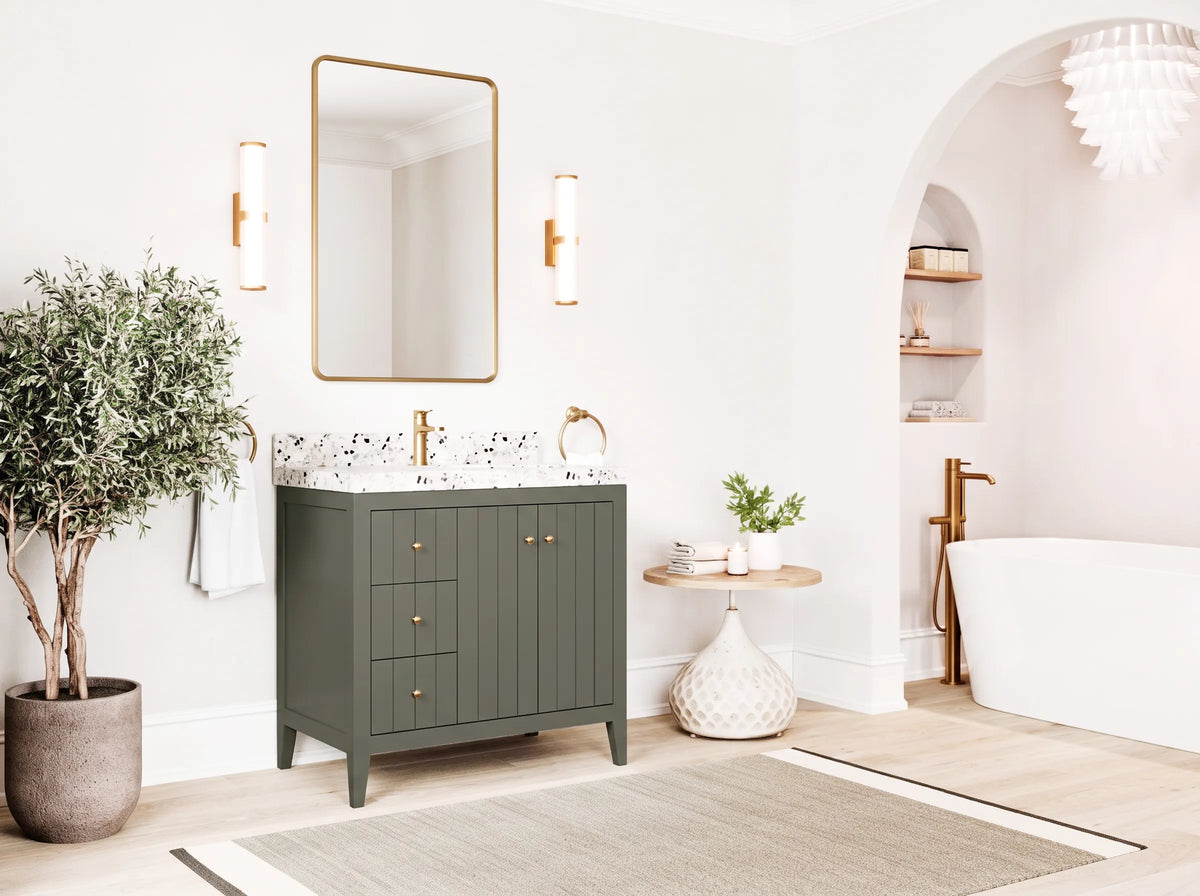Atlanta 36 in. W x 22 in. D Center Sink Bathroom Vanity for Modern Elegant Bathrooms