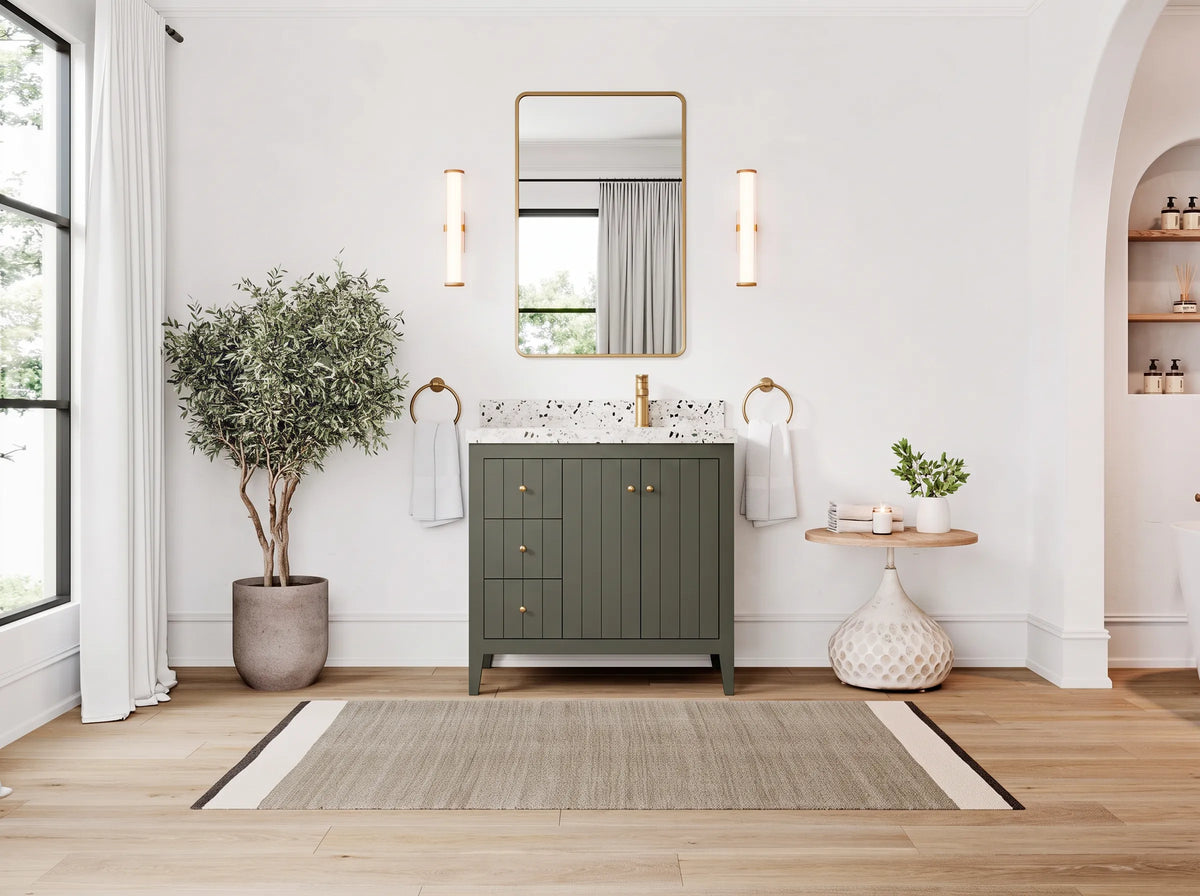Atlanta 36 in. W x 22 in. D Right Offset Sink Bathroom Vanity