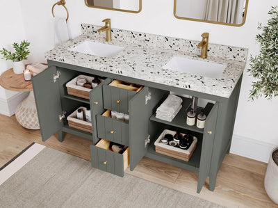 Atlanta 60 in. W x 22 in. D Double Sink Bathroom Vanity
