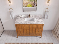 Atlanta Teak Wood 48 in. W x 22 in. D Single Sink Bathroom Vanity - photo 35