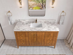 Atlanta Teak Wood 60 in. W x 22 in. D Single Sink Bathroom Vanity - photo 32
