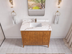 Atlanta Teak Wood 42 in. W x 22 in. D Single Sink Bathroom Vanity - photo 38