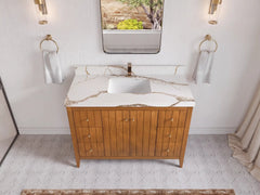 Atlanta Teak Wood 48 in. W x 22 in. D Single Sink Bathroom Vanity - photo 27