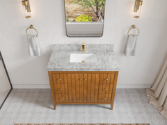 Atlanta Teak Wood 42 in. W x 22 in. D Single Sink Bathroom Vanity - photo 8